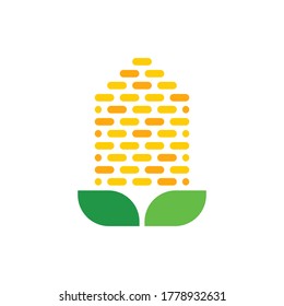 corn vector icon logo design