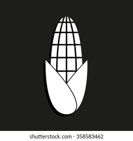 Corn -  vector icon with shadow