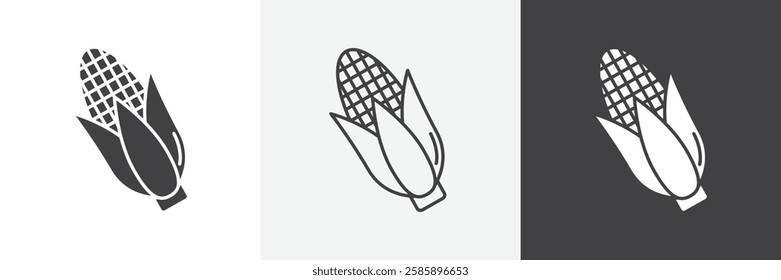 Corn vector icons collection graphic designs for ui designs