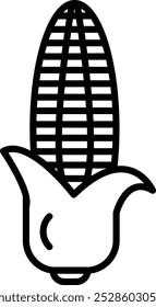 Corn Vector Illustration Detailed Icon