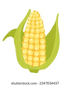 Ilustración del vector de maíz. productos agrícolas