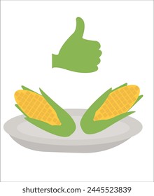 Corn vector illustration. Corn healthy food vector