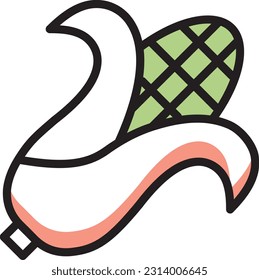 ilustración de corn Vector en un fondo transparente. Símbolos de calidad superior. Iconos vectoriales de color de línea para el concepto y el diseño gráfico.