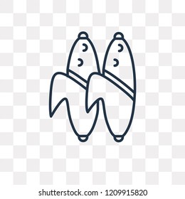 Corn vector outline icon isolated on transparent background, high quality linear Corn transparency concept can be used web and mobile