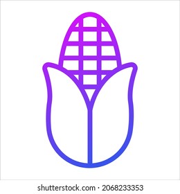 corn vector outline icon. Modern thin line symbols. Collection of traditional elements.