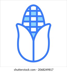 icono del contorno del vector del maíz. Símbolos modernos de línea delgada. Colección de elementos tradicionales.