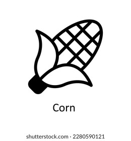 Corn  Vector   outline Icons. Simple stock illustration stock