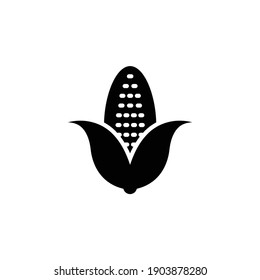 Corn vector solid icon style illustration. EPS 10 file