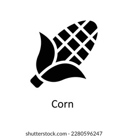 Corn  Vector   Solid Icons. Simple stock illustration stock