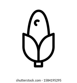 corn vector thin line icon 