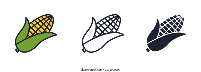 corn vegetable icon symbol template for graphic and web design collection logo vector illustration