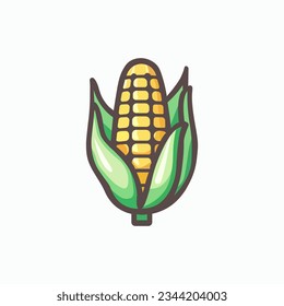Bio-Ikone für Mais Einzelne Vektorgrafik