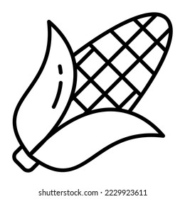 Icono de maíz, verdura, palomitas de maíz en estilo moderno para el diseño de la interfaz de usuario de la aplicación del logo móvil del sitio web. icono de vector simple. 
