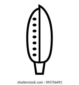 Corn. Vegetables icon. Line vector illustration.