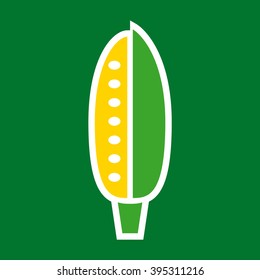 Corn. Vegetables icon. Vector illustration.