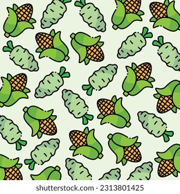Corn and wasabi pattern design or background