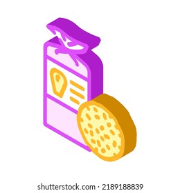 cornbread food isometric icon vector. cornbread food sign. isolated symbol illustration