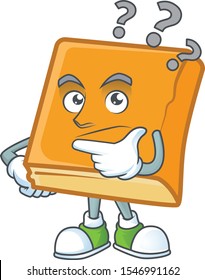 cornbread with thinking mascot on white background
