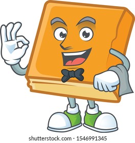 cornbread with waiter mascot on white background