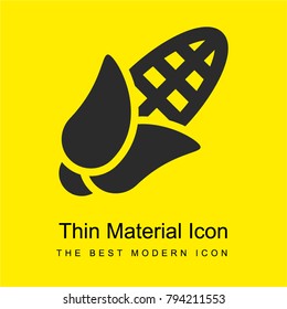 Corncob bright yellow material minimal icon or logo design