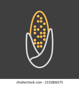 Corncob flach einzeln Symbol. Agrarzeichen. Graph Symbol für Ihr Web-Site-Design, Logo, App, UI. Vektorgrafik, EPS10.