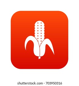 Corncob icon digital red for any design isolated on white vector illustration
