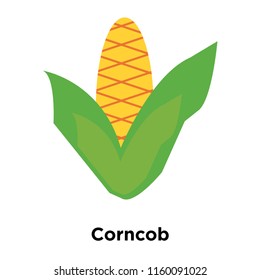 Corncob icon vector isolated on white background, Corncob transparent sign