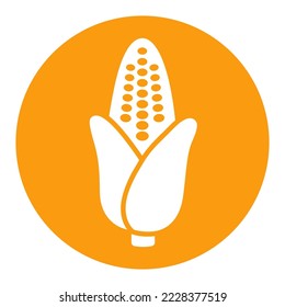 Icono de glifo vectorial aislado de Corncob. Señal de verduras. Símbolo gráfico del sitio web de comida y bebida, diseño de aplicaciones, aplicaciones móviles y medios impresos, logotipo, interfaz de usuario