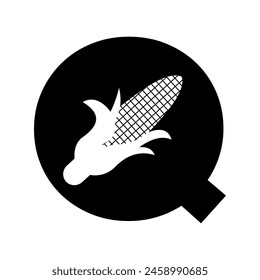 Corncob Logo combine with letter Q vector template