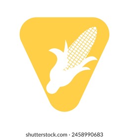 Corncob Logo combine with letter V vector template