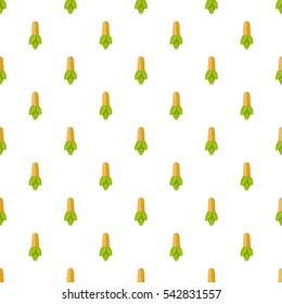 Corncob pattern. Cartoon illustration of corncob vector pattern for web