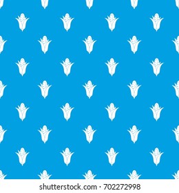 Corncob pattern repeat seamless in blue color for any design. Vector geometric illustration