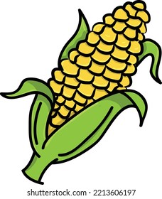 corncob vector illustration. cartoon corn illustration 