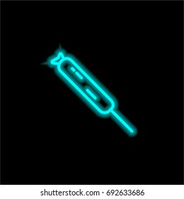 Corndog blue glowing neon ui ux icon. Glowing sign logo vector