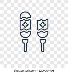 Corndog concept vector linear icon isolated on transparent background, Corndog concept transparency concept in outline style