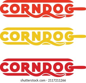 Corndog Font style (vector) colour editable