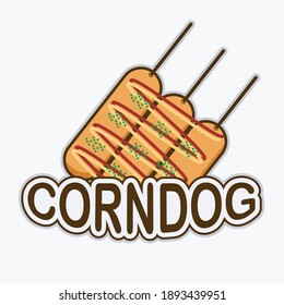 corndog food vector to make a corndog shop or restaurant logo