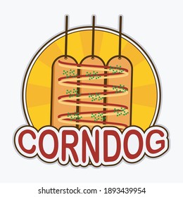 corndog food vector to make a corndog shop or restaurant logo