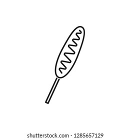 Corndog icon isolated on white background. Vector illustration
