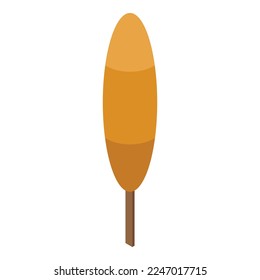Corndog icon isometric vector. Corn dog. Food stick
