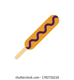 corndog icon vector illustration flat style. food icon set.