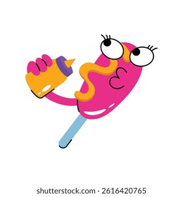 Corndog vector Sticker. Eps 10 file