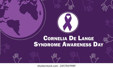 Diseño del Anuncio de Vector del Día de Conciencia del Síndrome de Cornelia De Lange