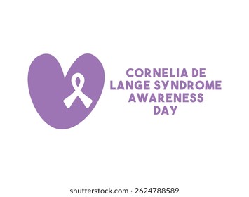 Cornelia De Lange Syndrome Awareness Day. May. White background. Flat design vector. Banner, card, background. Eps 10.