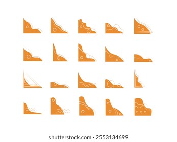 Corner Absract Blob Element Set 