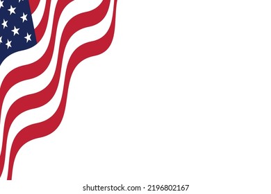 corner american flag background illustration graphic slide card