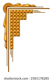 Corner in art nouveau style. Decorative geometric element.