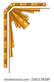 Corner in art nouveau style. Decorative geometric element.