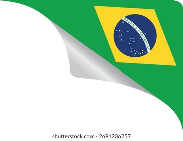Anuncio de esquina con bandera de Brasil