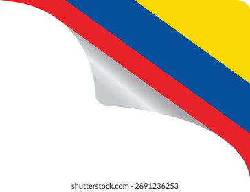 Anuncio de esquina con bandera de Colombia